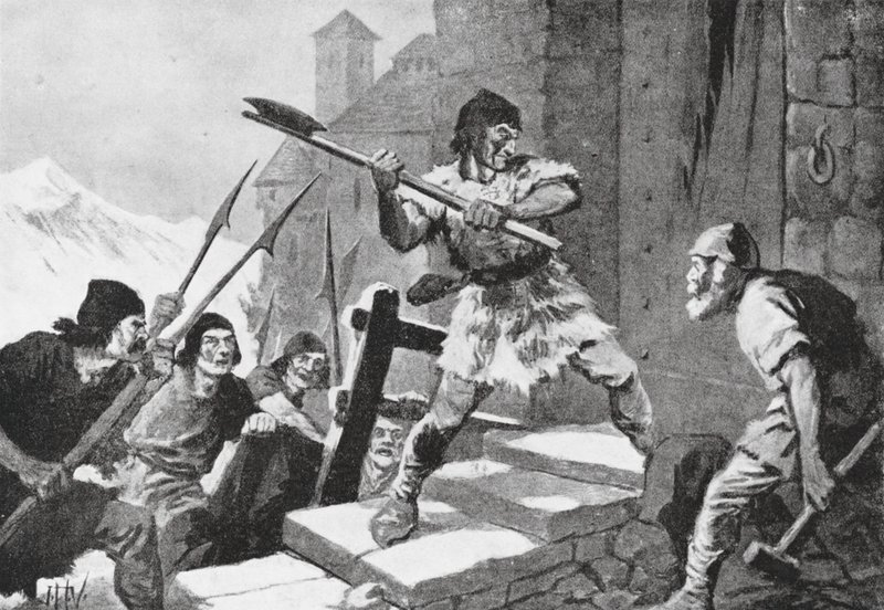 Folkets oprør i Appenzell og St Gall (litografi) af John Harris Valda
