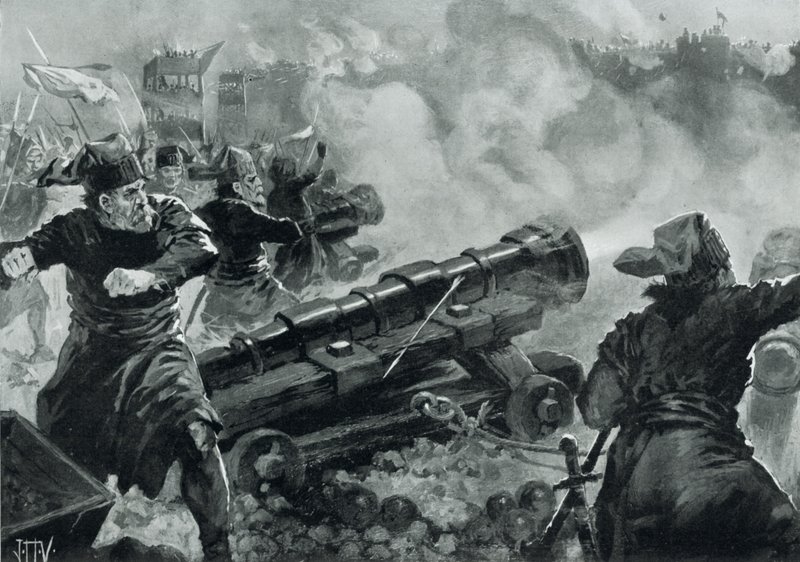 Tyrkernes belejring af Konstantinopel af John Harris Valda
