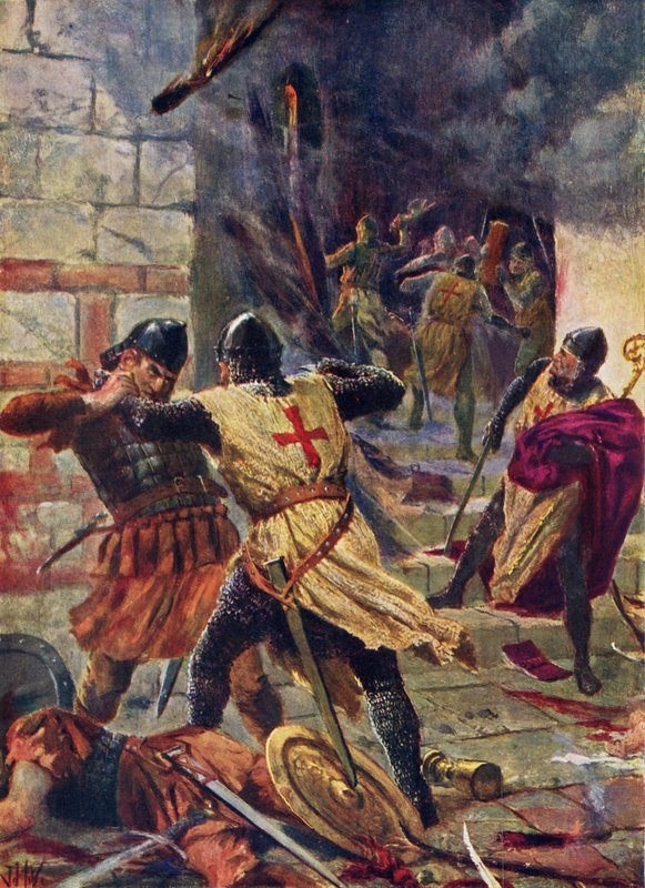 Korsfarernes erobring af Konstantinopel af John Harris Valda
