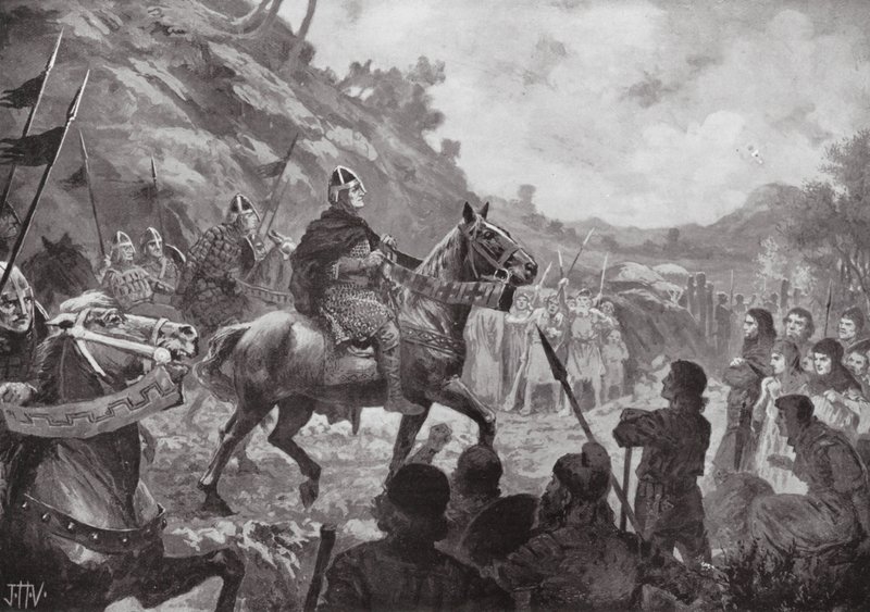 Vilhelm Erobrerens march ind i Wales af John Harris Valda