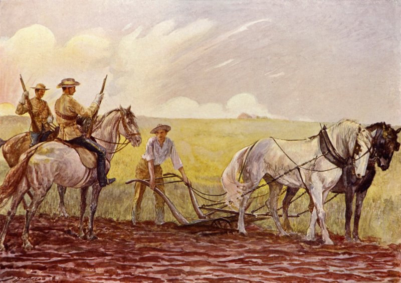 Canadisk bjerget politi (farve litho) af John Henry Frederick (after) Bacon