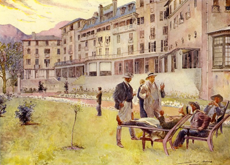 Cape Town, uden for Mount Nelson Hotel (farve litho) af John Henry Frederick (after) Bacon