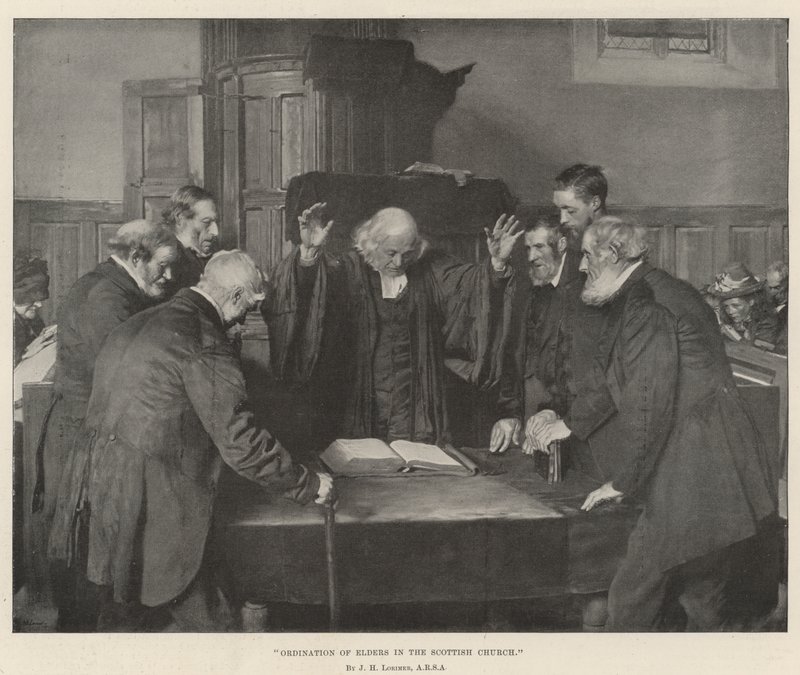 Ordination af ældste i den skotske kirke af John Henry Lorimer