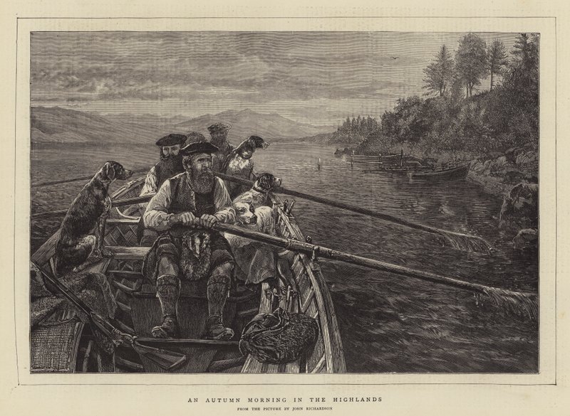 En efterårsmorgen i højlandet af John Isaac Richardson