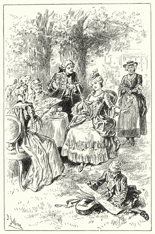 Lady Bettys besøg i Bun-House (litho) af John Jellicoe