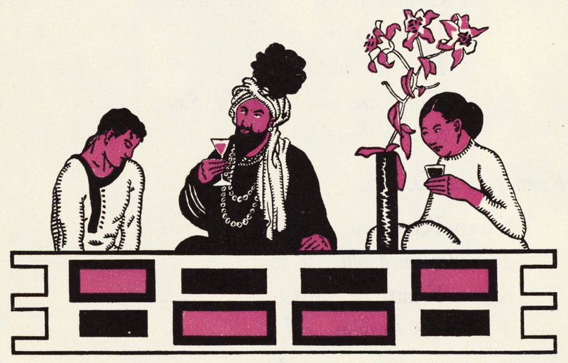 Illustration til historien om Aladdin og den vidunderlige lampe (farve litho) af John Kettelwell