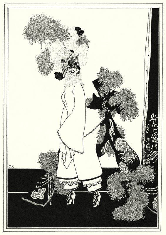 Illustration til historien om Aladdin og den vidunderlige lampe (litho) af John Kettelwell