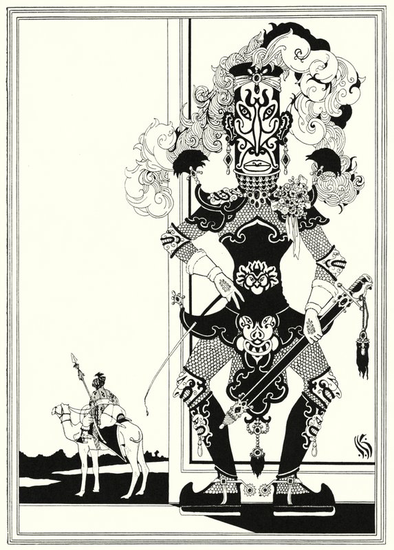 Illustration til historien om Aladdin og den vidunderlige lampe (litho) af John Kettelwell