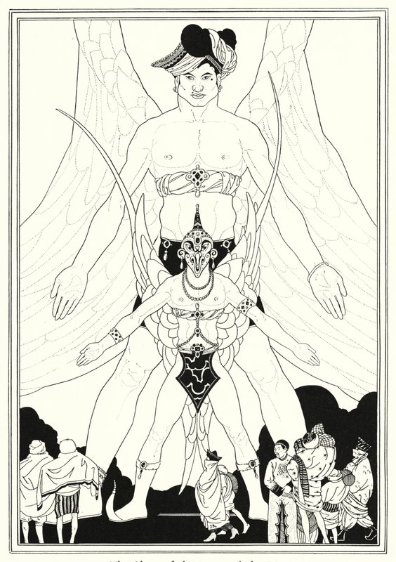 Illustration til historien om Aladdin og den vidunderlige lampe (litho) af John Kettelwell