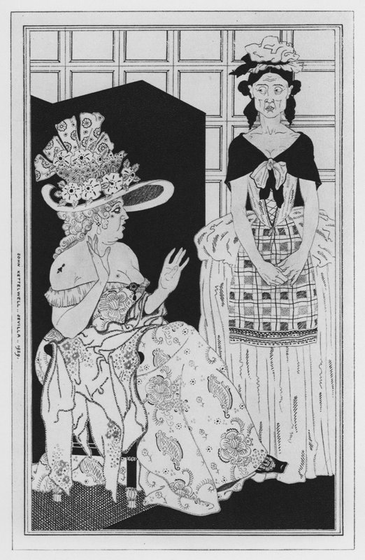 Illustration til The Way of the World af William Congreve (litho) af John Kettelwell