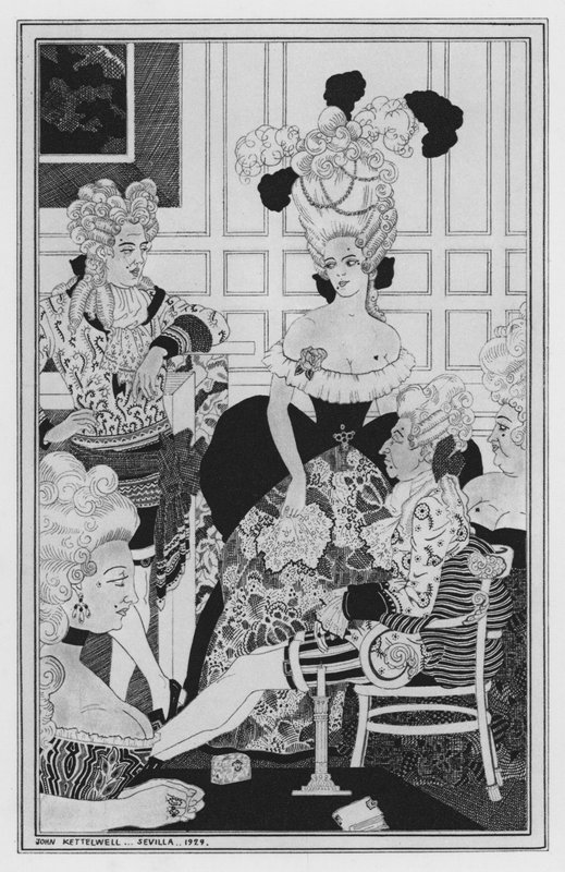 Illustration til The Way of the World af William Congreve (litho) af John Kettelwell