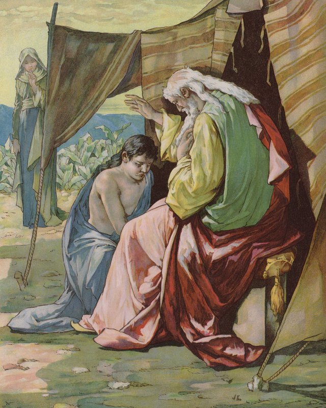 Isak velsigner Jakob af John Lawson