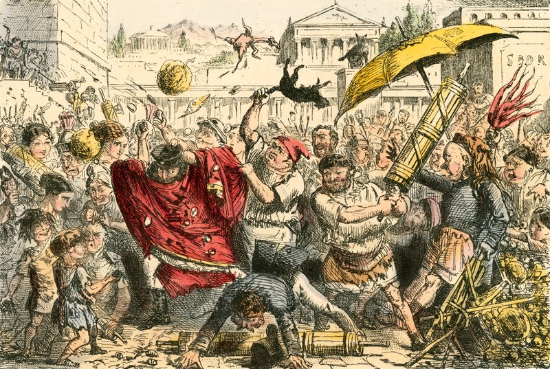 Appius Claudius straffet af folket af John Leech