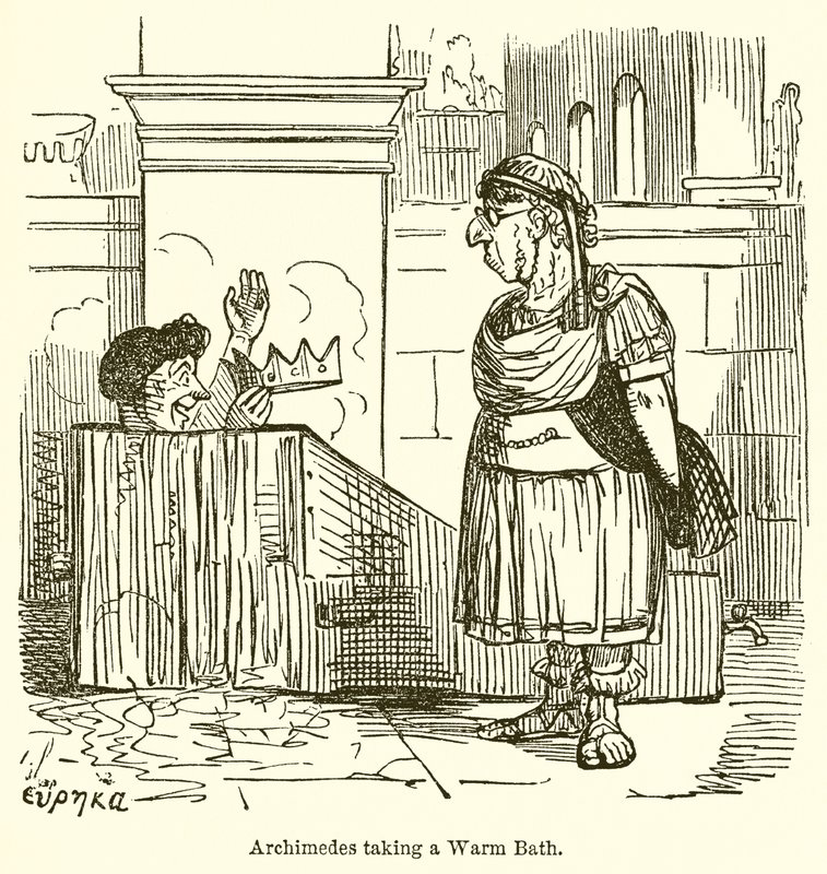 Archimedes tager et varmt bad af John Leech