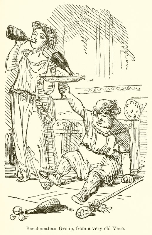 Bacchanalian Group, fra en meget gammel vase af John Leech