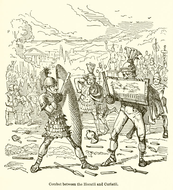 Kamp mellem Horatii og Curiatii af John Leech