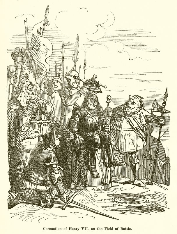 Kroning af Henrik VII på slagmarken af John Leech