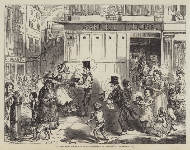 Henter julemiddagen hjem af John Leech