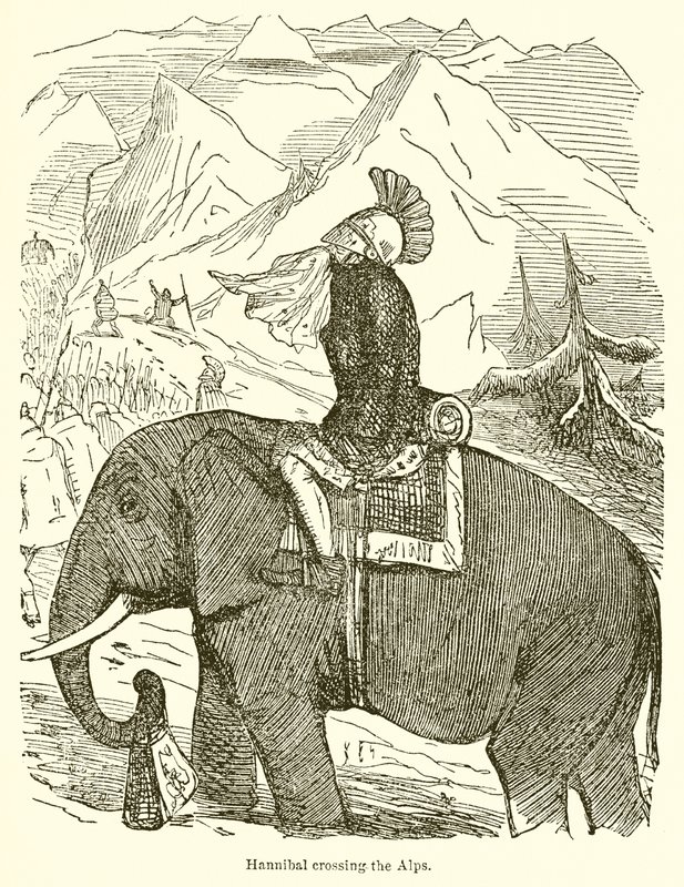 Hannibal krydser Alperne af John Leech
