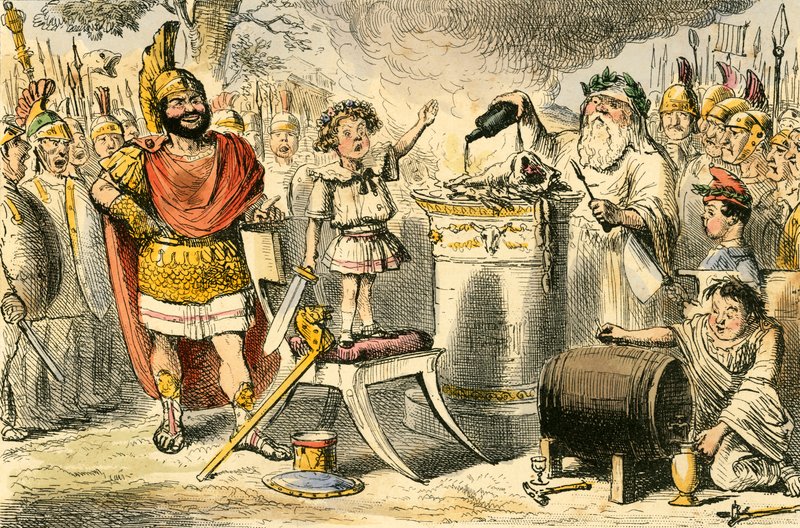 Hannibal, mens endnu et barn sværger evigt had til romerne af John Leech
