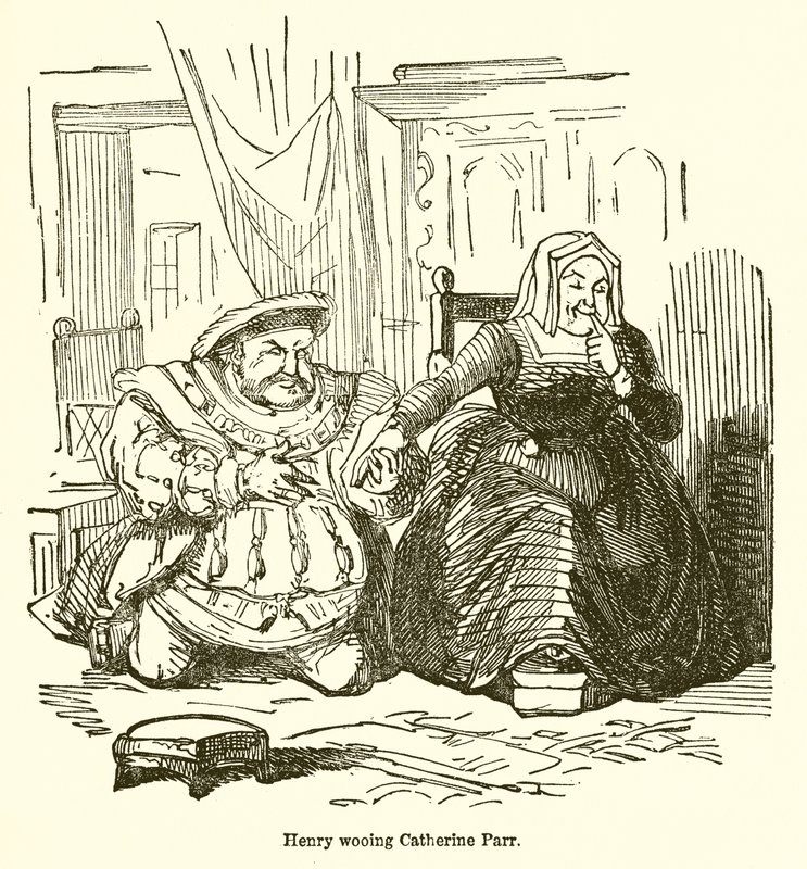 Henry Wooing Catherine Parr af John Leech
