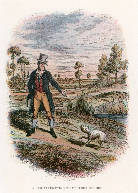 Illustration til Oliver Twist af John Leech