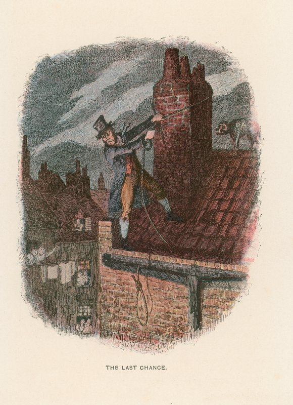 Illustration til Oliver Twist af John Leech