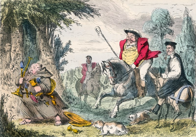 Kong Henrik VIII munkejagt af John Leech