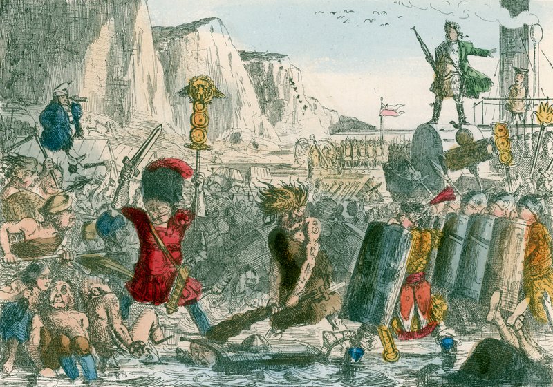 Julius Cæsars landgang af John Leech