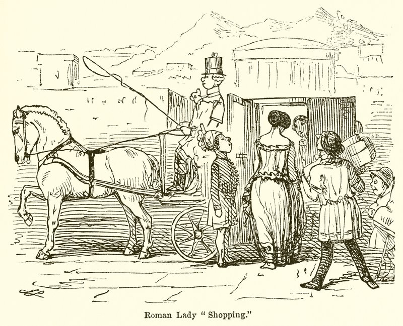 Roman Lady Shopping af John Leech