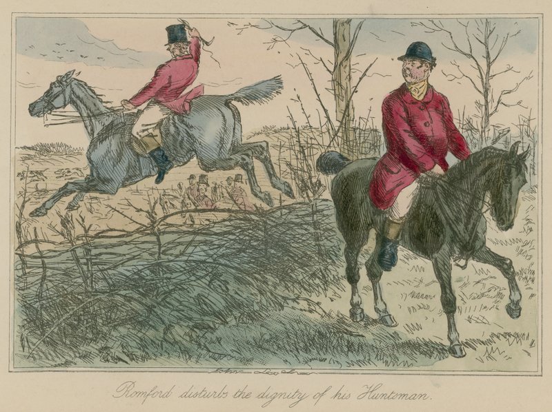 Romford forstyrrer sin jægers værdighed af John Leech