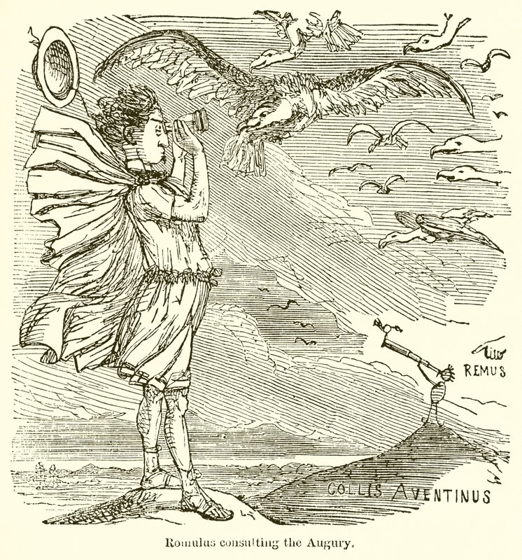Romulus rådgiver i august af John Leech