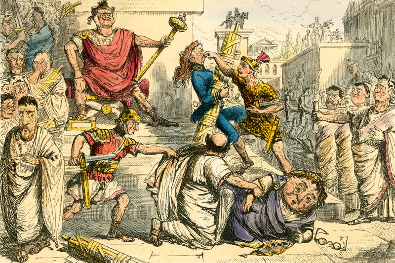 Tarquinius Superbus gør sig selv til konge af John Leech