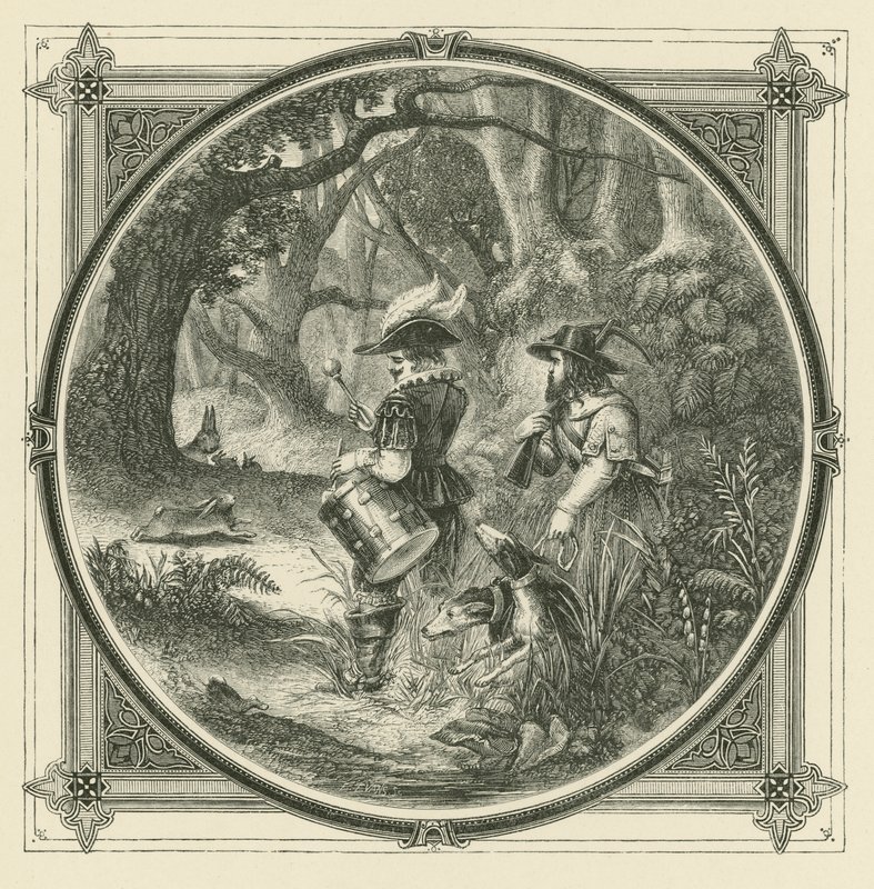 Harer fanges ikke med trommeslag, heller ikke fugle med tarteletter (gravering) af John Leighton