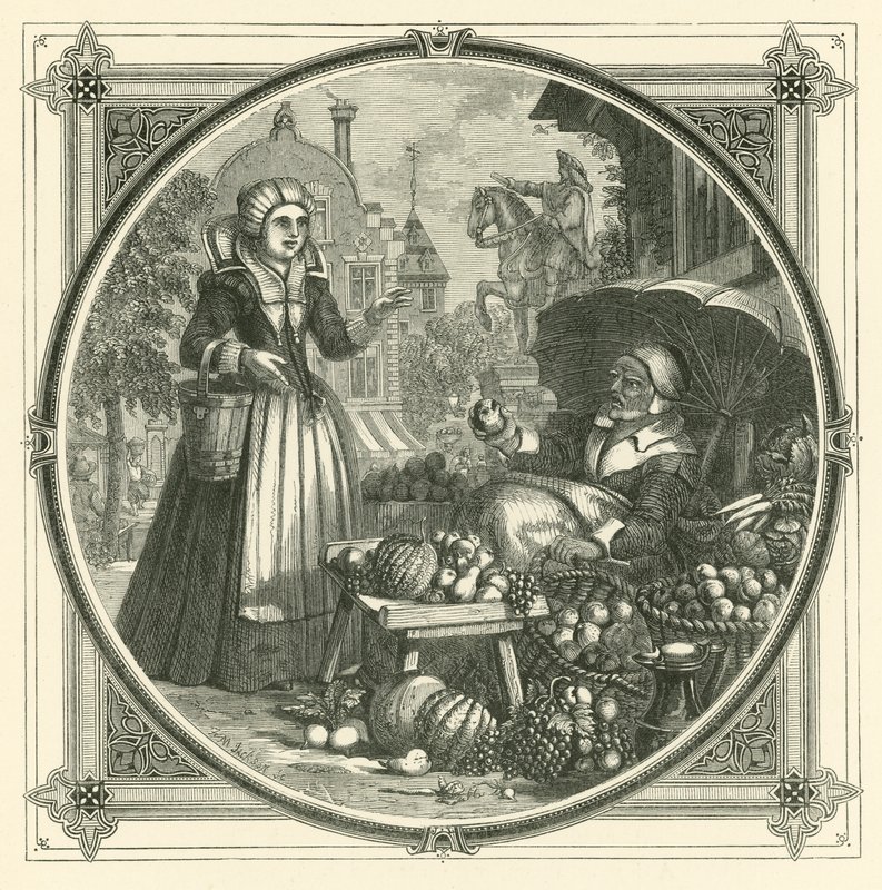 Et råddent æble inficerer alle i kurven (gravering) af John Leighton