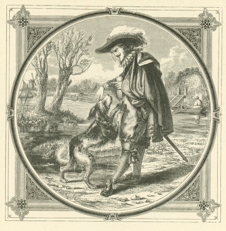 Leg med hunden, og han vil forkæle dit tøj (gravering) af John Leighton