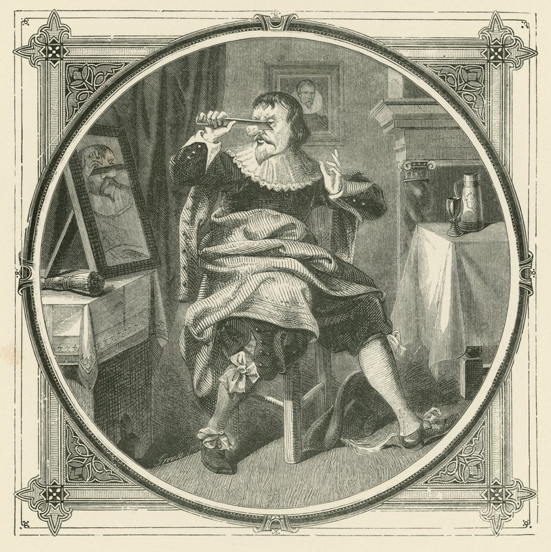 Hvem skærer sin næse af, trodser sit eget ansigt (gravering) af John Leighton