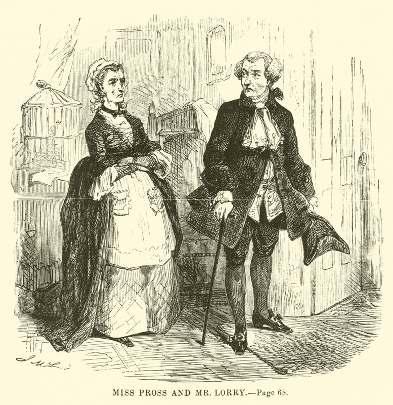 Illustration til "En fortælling om to byer" af Charles Dickens af John McLenan
