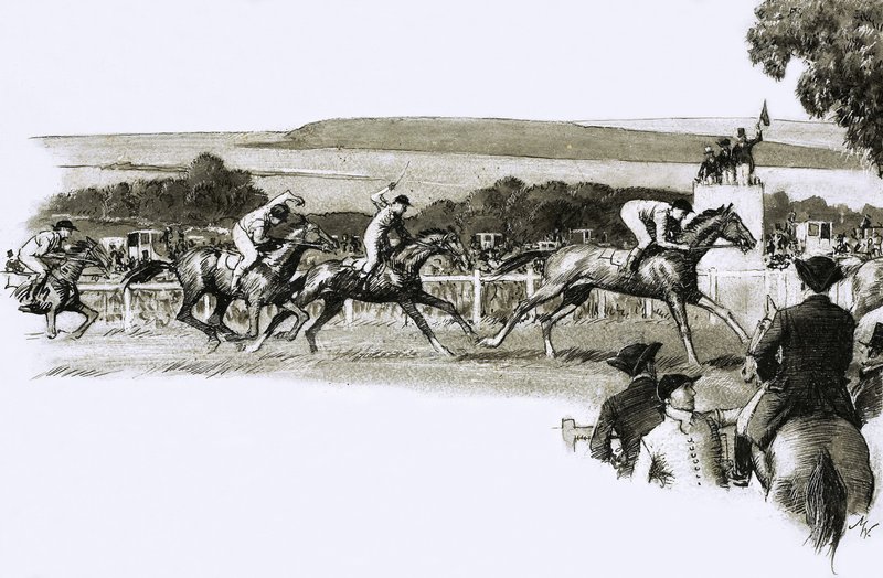 Storbritanniens mest berømte flade løb, Derby af John Millar Watt