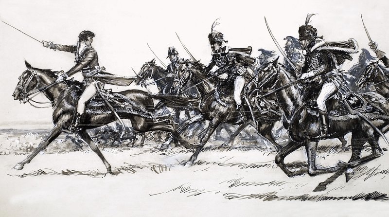 Kavaleriangreb af John Millar Watt