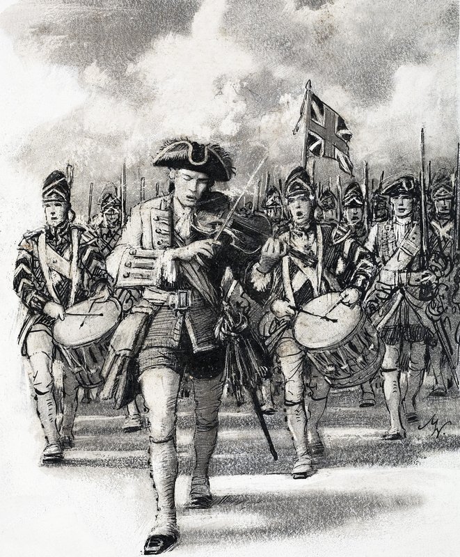 Marcherer ind i kampen af John Millar Watt