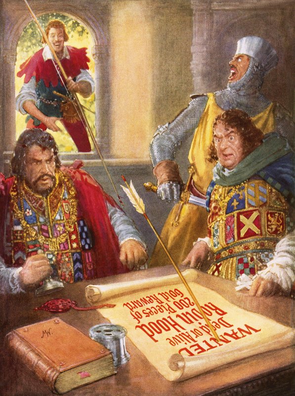 Robin Hood ydmyger prins John af John Millar Watt