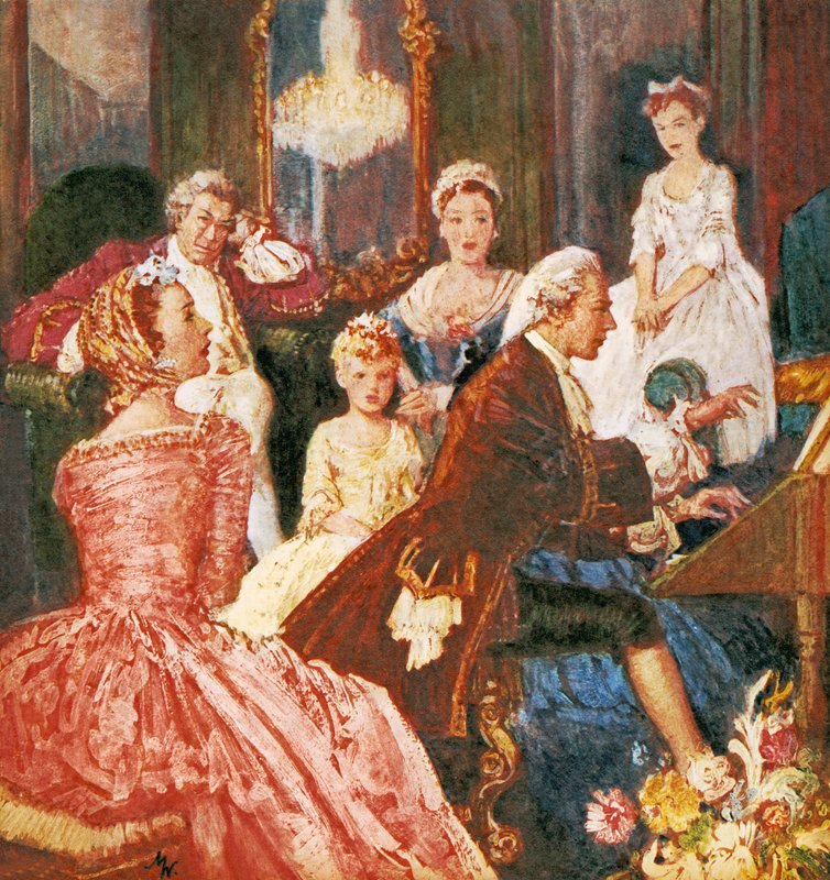The Master Musician, Händel (farvelitografi) af John Millar Watt
