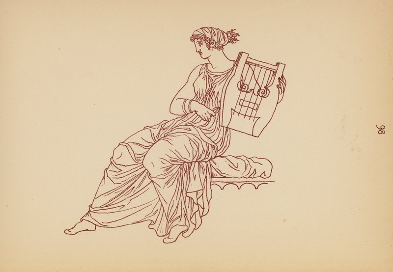 Antik græsk kvindedragt (litografi) af John Moyr Smith