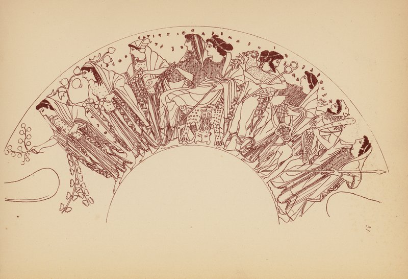 Antik græsk kvindedragt (litografi) af John Moyr Smith