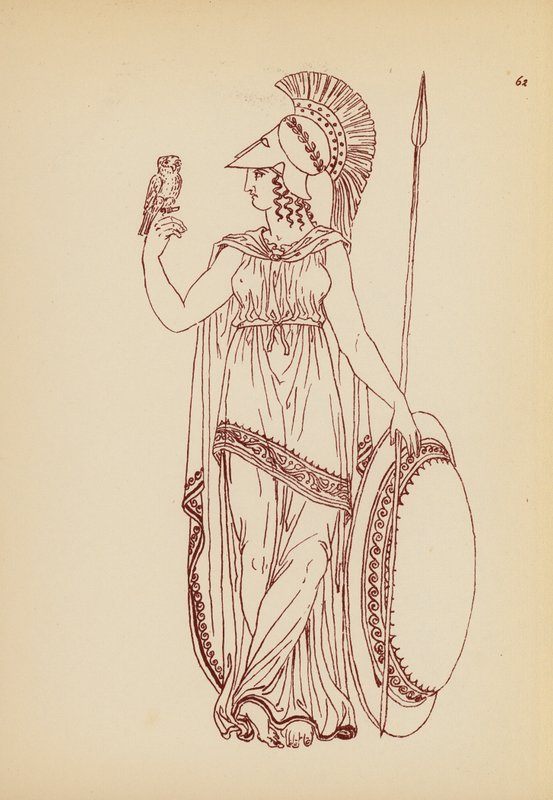 Antik græsk kvindedragt (litografi) af John Moyr Smith