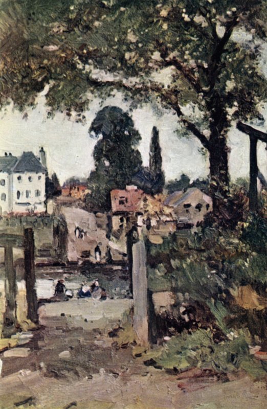 Twickenham færge (farve litho) af John Muirhead