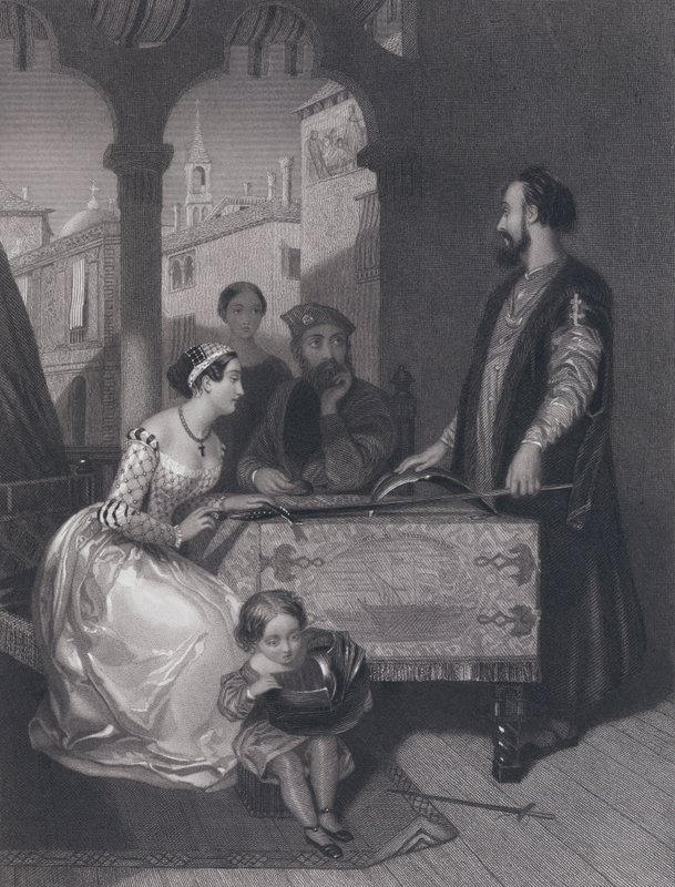 Gentile Bellini og efterkommerne af den store Enrico Dandolo (gravering) af John Rogers (after) Herbert