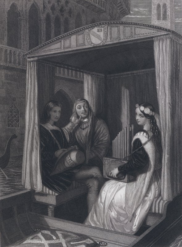 Lady Viola og hendes undervisere (gravering) af John Rogers (after) Herbert