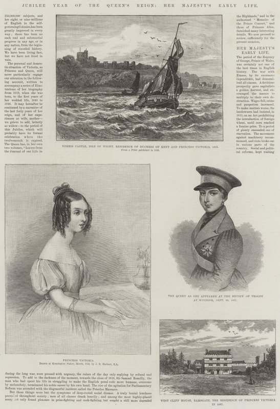 Jubilæumsåret for Dronningens regeringstid, Hendes Majestæts tidlige liv af John Rogers Herbert